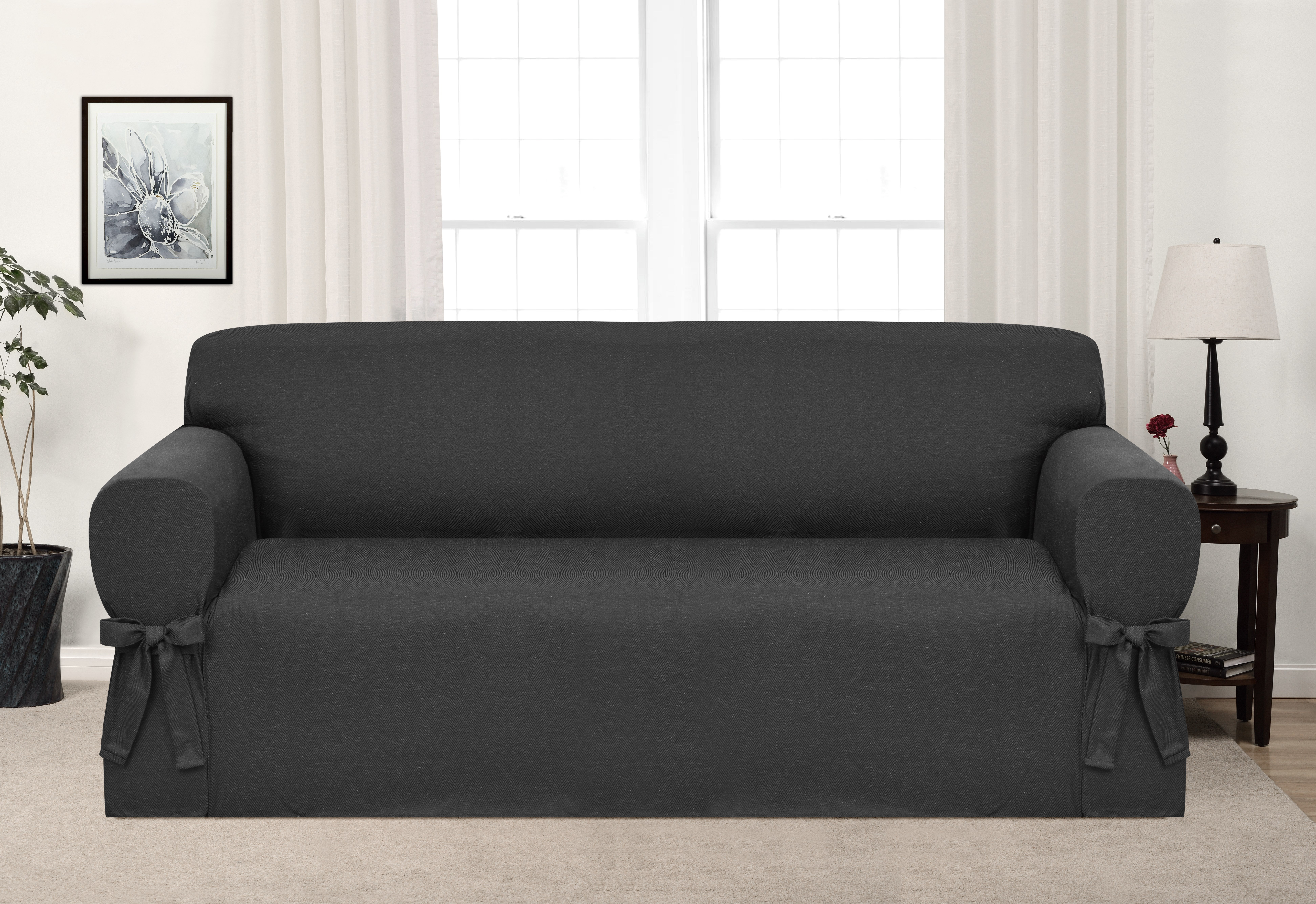 Ophelia Co Box Cushion Sofa Slipcover Reviews Wayfair Box Cushion Sofa Slipcover Reviews Wayfair
