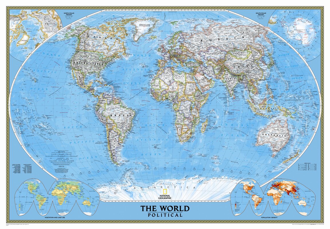 National Geographic Maps Mural World Map & Reviews | Wayfair