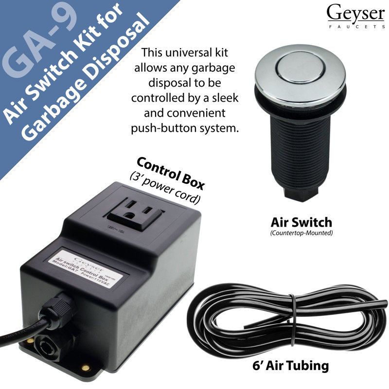 Geyser Single Outlet Sink Garbage Disposal Air Activated Switch