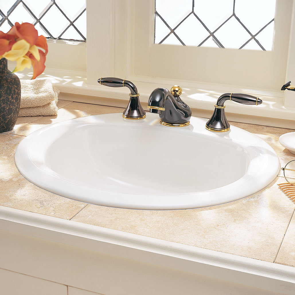 American Standard Retrospect Ceramic Circular Drop In Bathroom American Standard Retrospect Ceramic Circular Drop In Bathroom