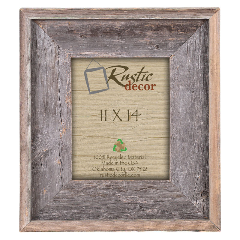 RusticDecor Rustic Reclaimed Barn Wood Wall Picture Frame & Reviews ...