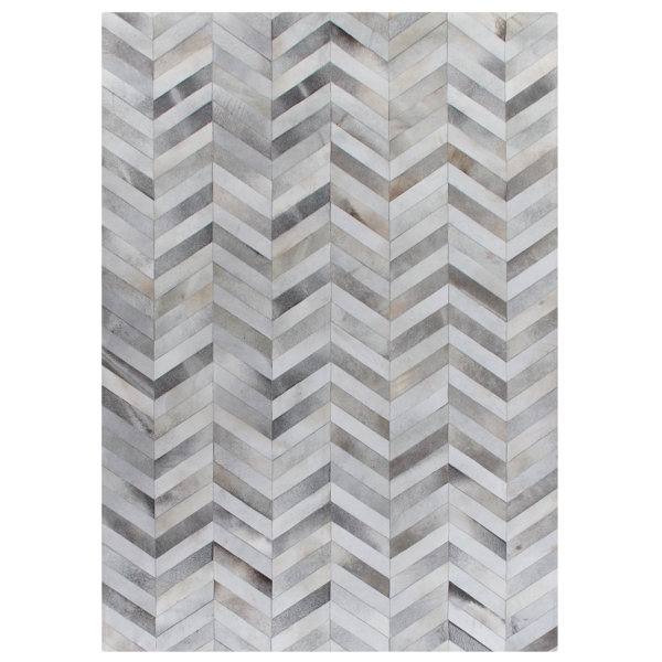 Rug Expressions Natural Hide White Silver Area Reviews Wayfair
