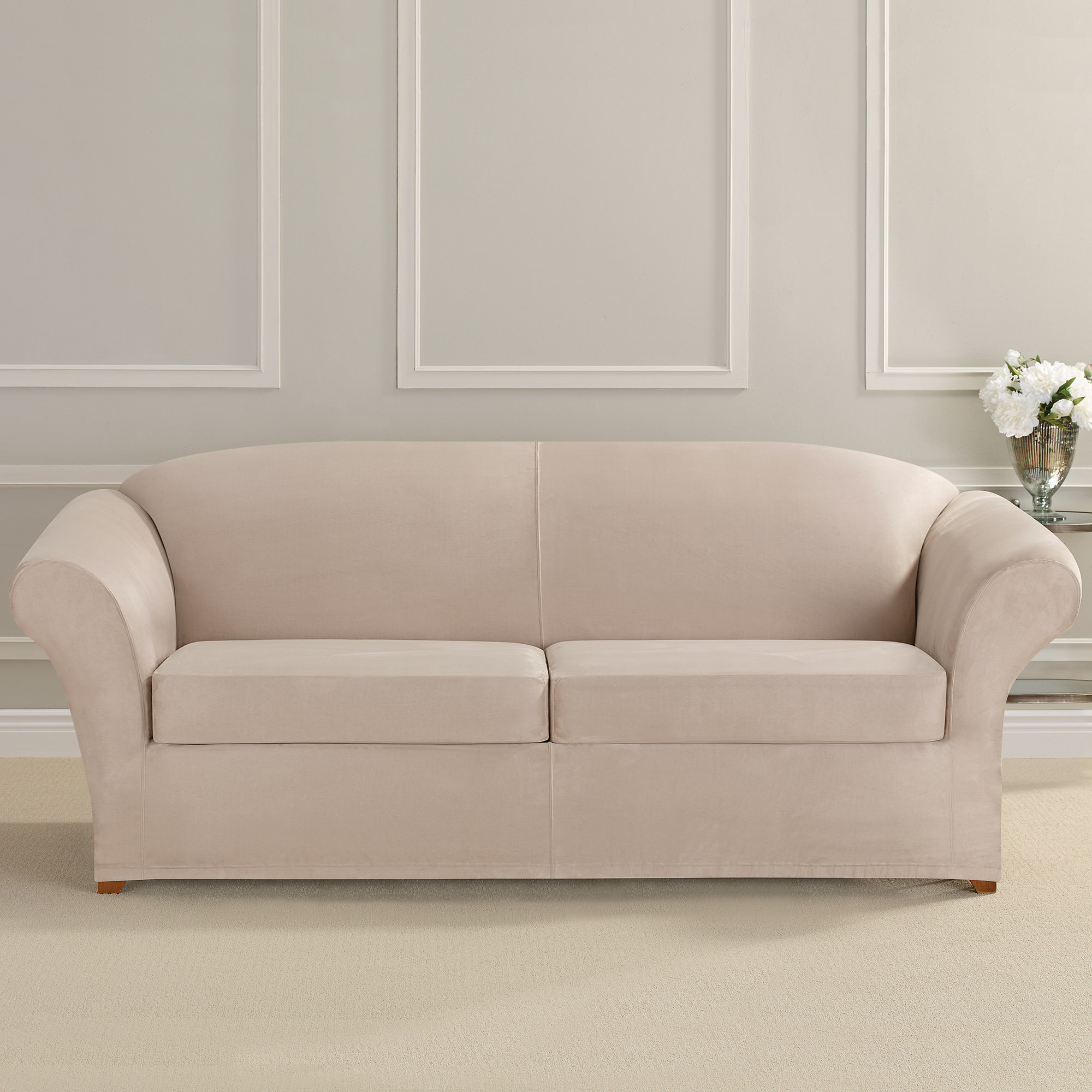 Ultimate Heavyweight Stretch Suede Box Cushion Sofa Slipcover