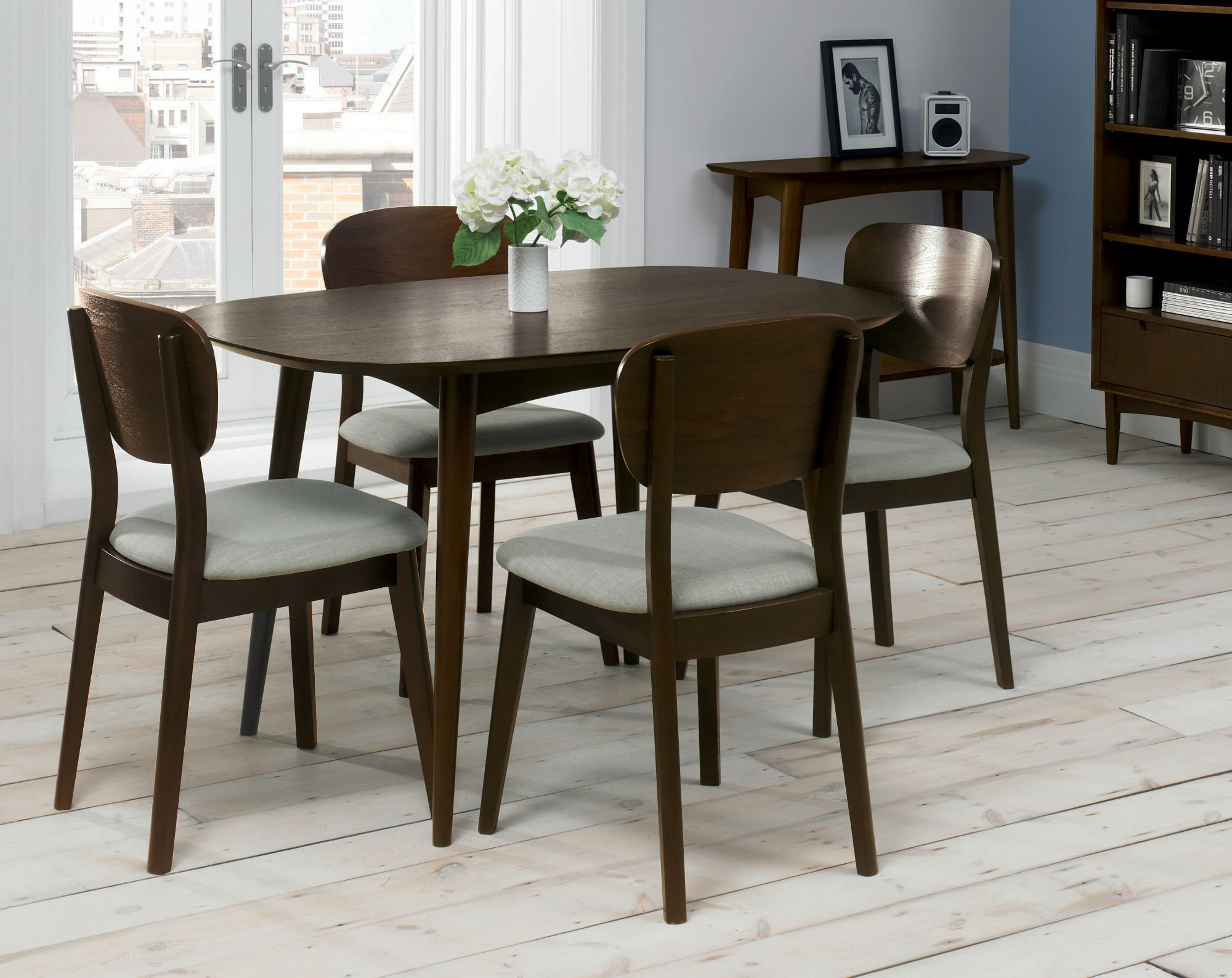 Extendable Dining Set with 4 Chairs Lowville Extendable Dining Set with 4