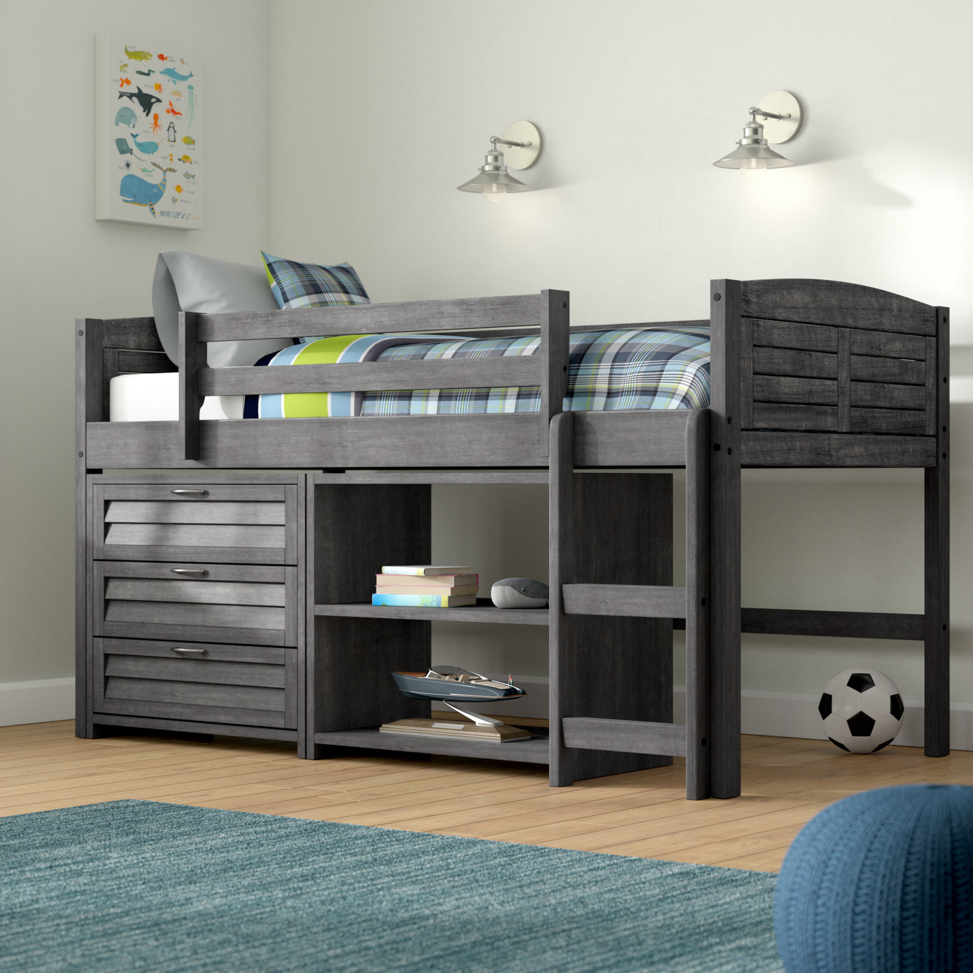 Birch Lane Heritage Evan Twin Low Loft Bed With Storage Reviews Birch Lane Heritage Evan Twin Low Loft Bed With Storage Reviews