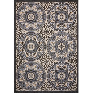 Ashby Ivory/Charcoal Indoor/Outdoor Area Rug