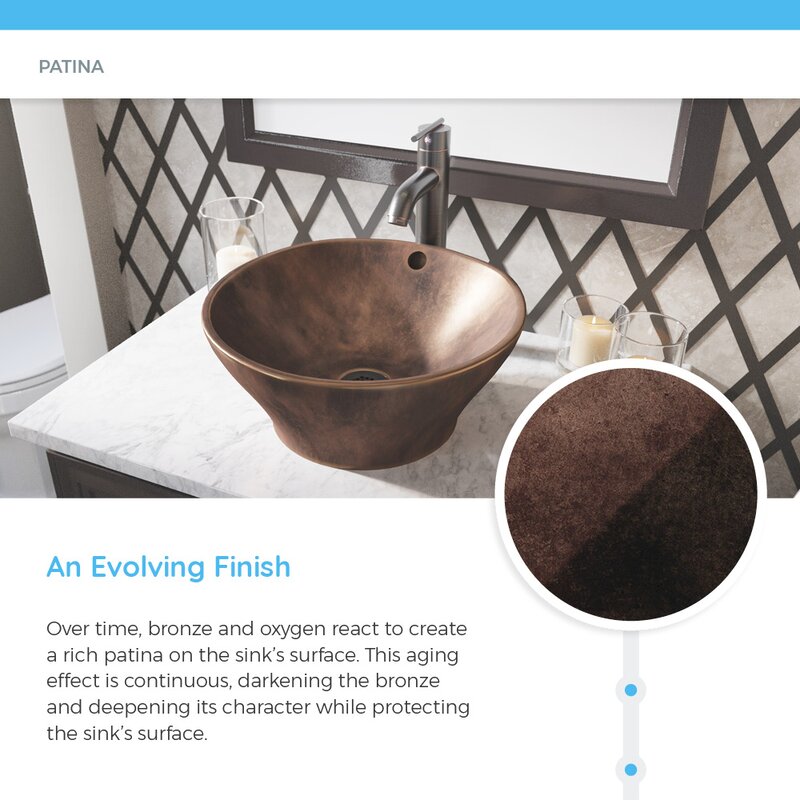 Bronze Specialty Undermount Bathroom Sink With Drain Assembly