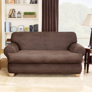 Sofa Covers For Leather Couch Wayfair Stretch Leather T Cushion Sofa Slipcover Set