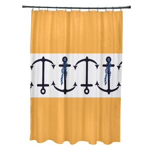Hancock Anchor Stripe Print Shower Curtain