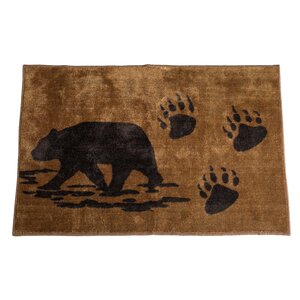 Grotto Bear Chocolate Brown Area Rug