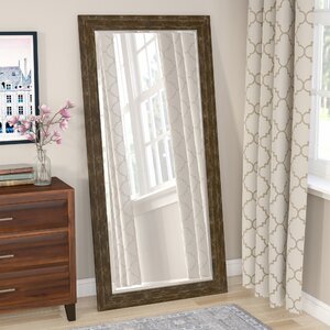 Beveled Brown Wall Mirror