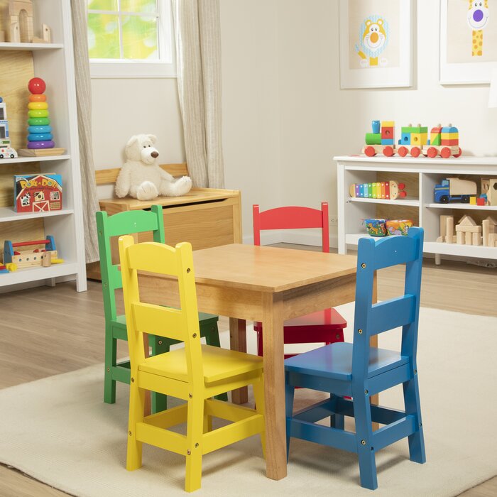 Kids 5 Piece Activity Table And Chair Set