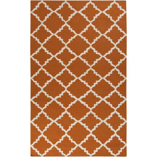 Burnt Orange And Gray Rug Wayfair Hackbarth Hand Woven Burnt Orange Area Rug