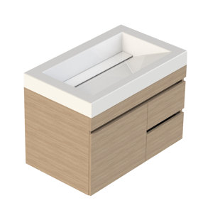 Modern Wall Mounted Bathroom Vanities Allmodern Byrns 31 Wall Mounted Single Bathroom Vanity Set