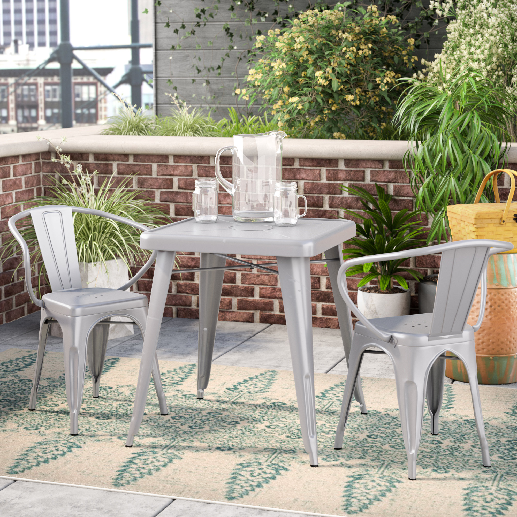 T Austin Design Indian Wells 3 Piece Bistro Set Reviews Wayfair