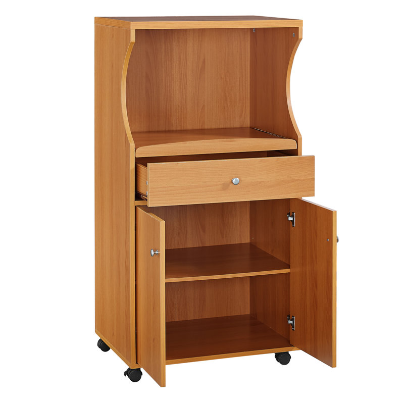 Andover Mills Microwave Cart with Wood Top & Reviews Wayfair