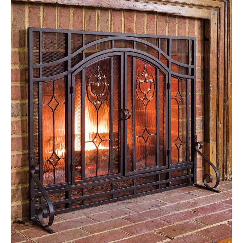 Plow & Hearth Single Panel Steel Fireplace Screen & Reviews | Wayfair