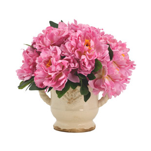 Faux Pink Peony Arrangement Wayfair Faux Peony Arrangement