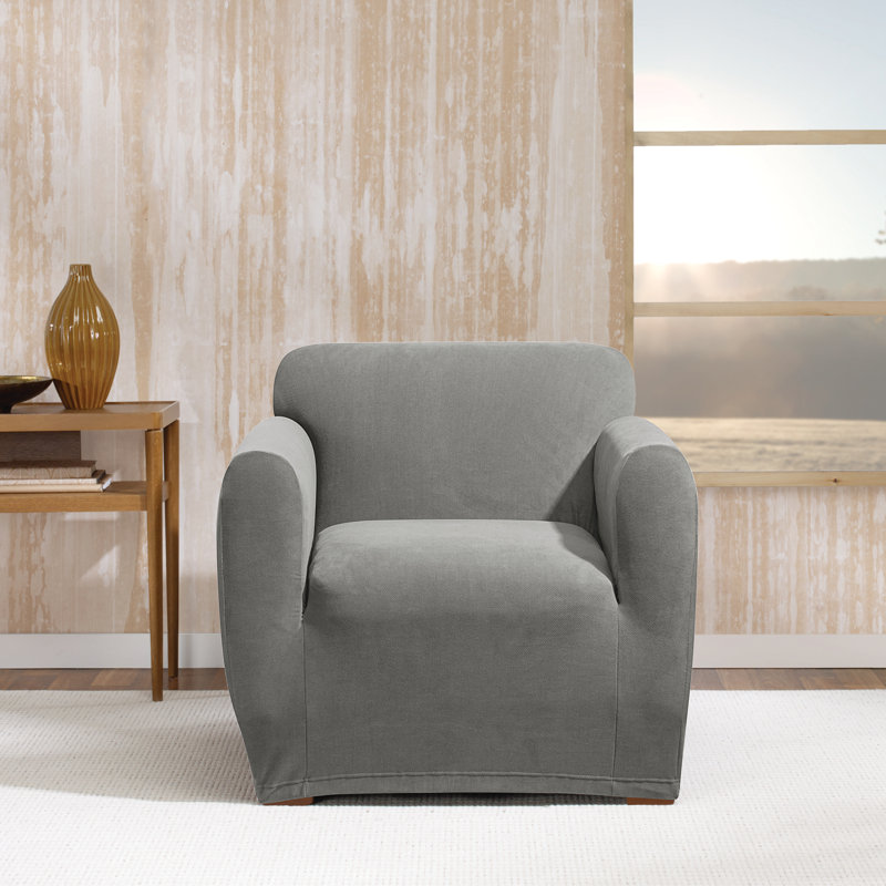 Sure Fit Simple Stretch Subway Box Cushion Armchair Slipcover & Reviews