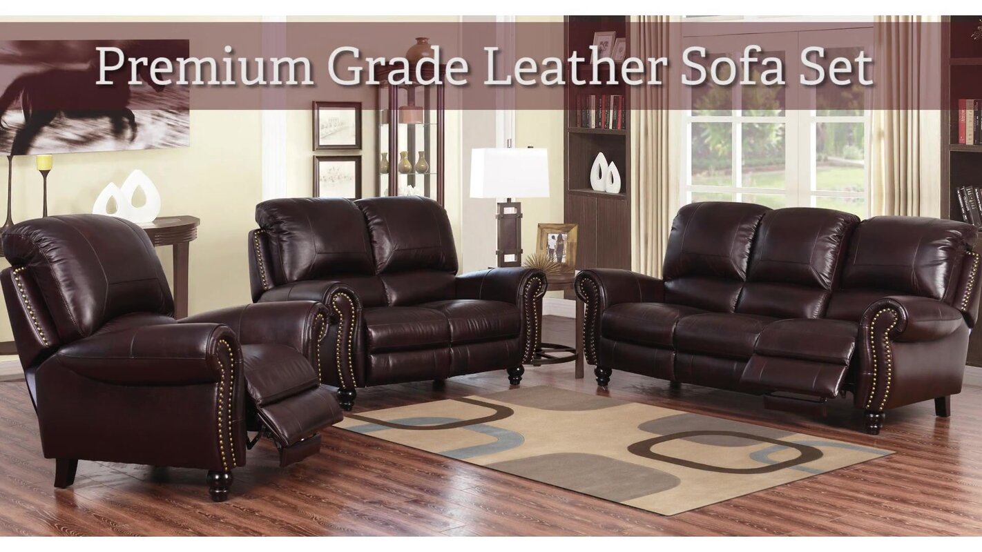 kahle leather reclining sofa