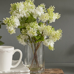 Small Faux Flower Arrangements Wayfair Quincy Lilac Silk Flower Arrangement In Vase