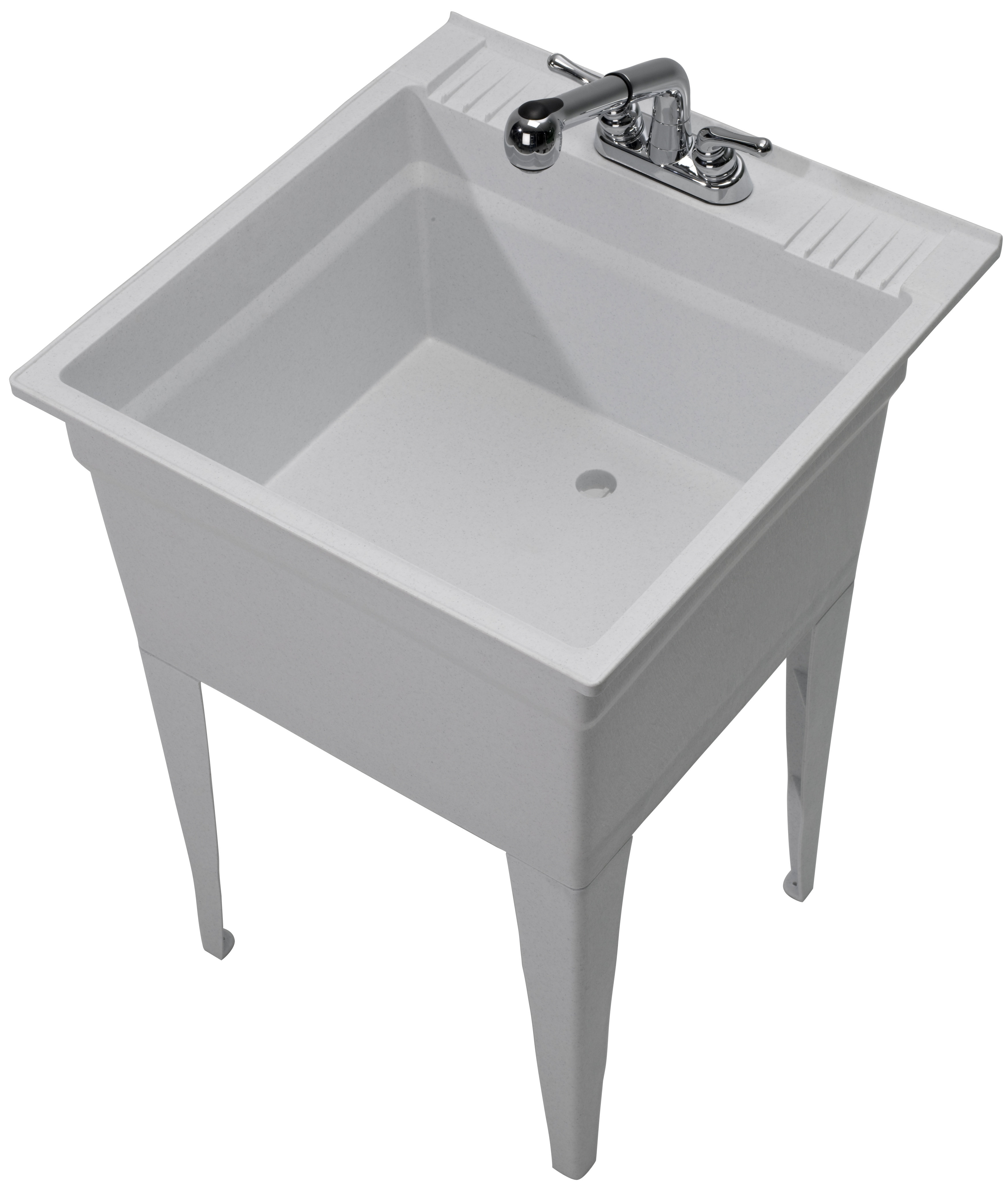 Wayfair Cashel Heavy Duty 23 75 X 24 Freestanding Laundry 1960 32 02 Heavy Duty 23 75 X 24 Freestanding Laundry Sink With Faucet