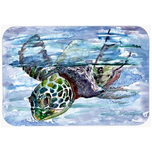 Loggerhead Turtle in a Dive Kitchen/Bath Mat