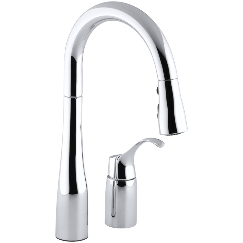 Angle Simple Kitchen Sink Faucet Sprayer Head Nozzle Pull Out Hose