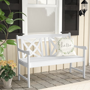 White Outdoor Benches You Ll Love Wayfair Malibu Garden Bench