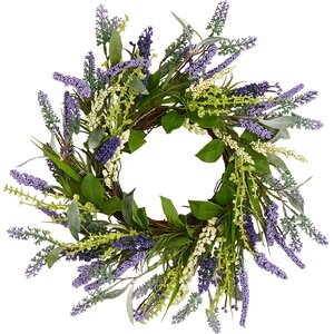 Lavender Leaves Twig 14″ Wreath