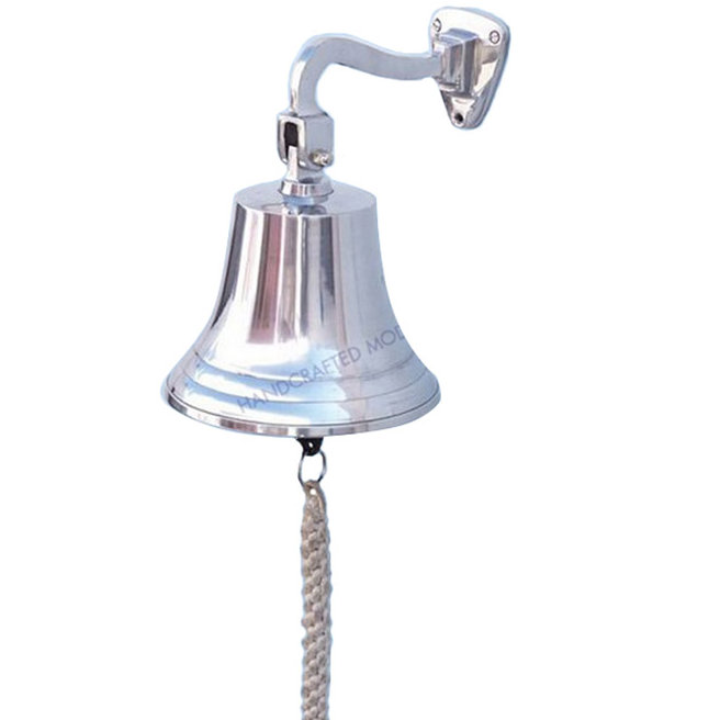 Handcrafted Nautical Decor 11" Chrome Hanging Ship's Bell & Reviews
