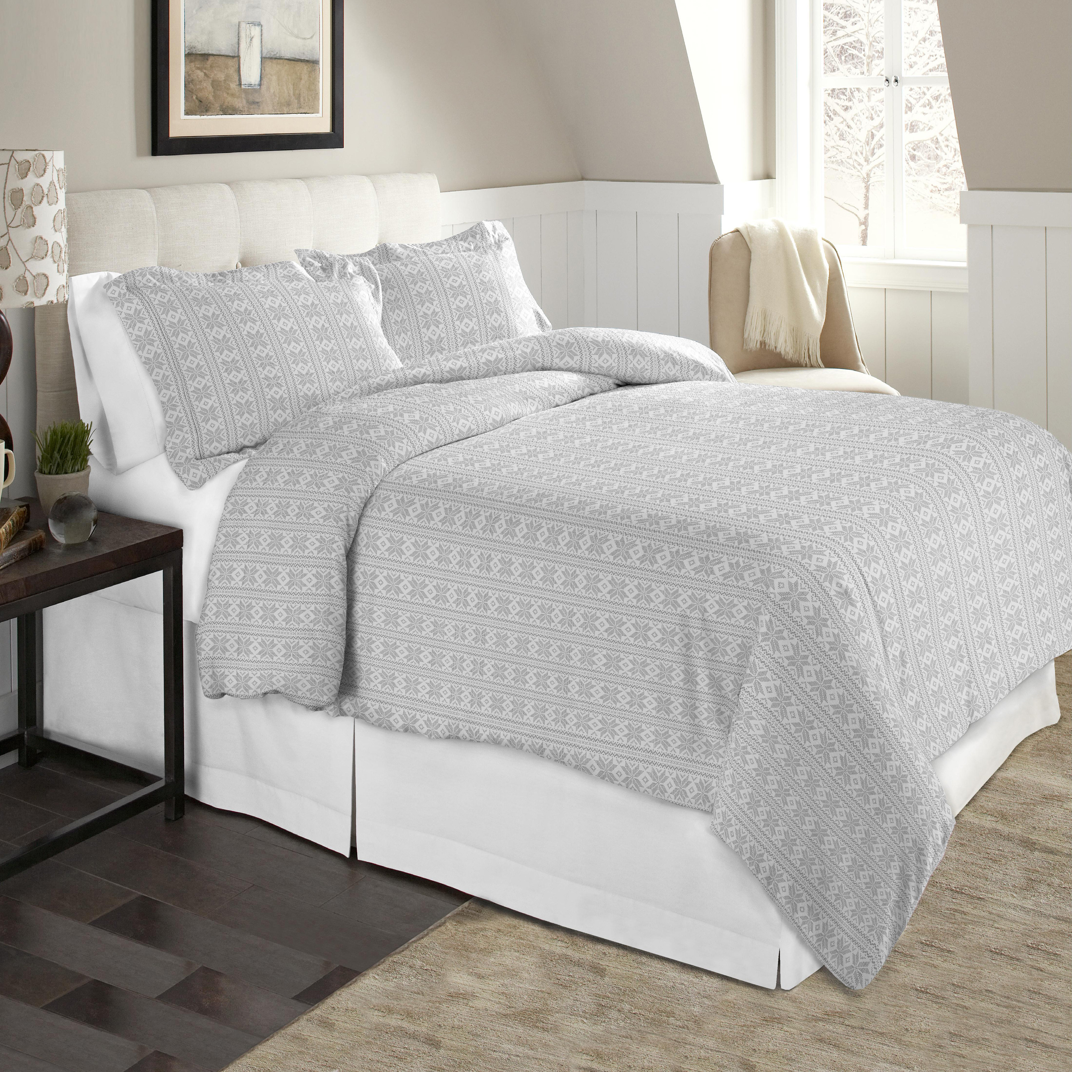 Pointehaven Fair Isle 100 Cotton Flannel Sheet Set Reviews Wayfair