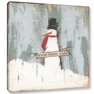 Warm Winter Wishes Painting Print on Wrapped Canvas