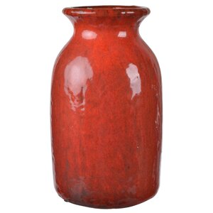 Red Ceramic Table Vase