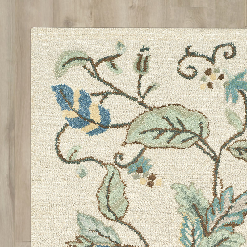 Martha Rugs Autumn Woods Hand Tufted Colonial Blue Area Rug Autumn Woods Hand Tufted Colonial Blue Area Rug