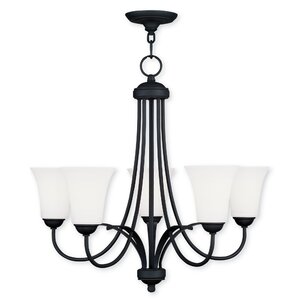 Grady 5-Light Glass Shaded Chandelier