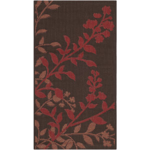 Laurel Chocolate / Red Indoor/Outdoor Rug