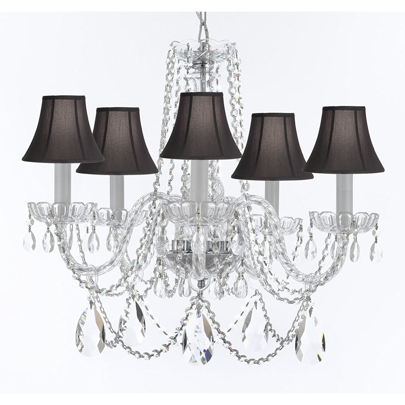 Rosdorf Park Bosco 5 Light Fabric Shade Shaded Chandelier Wayfair Bosco 5 Light Fabric Shade Shaded Chandelier