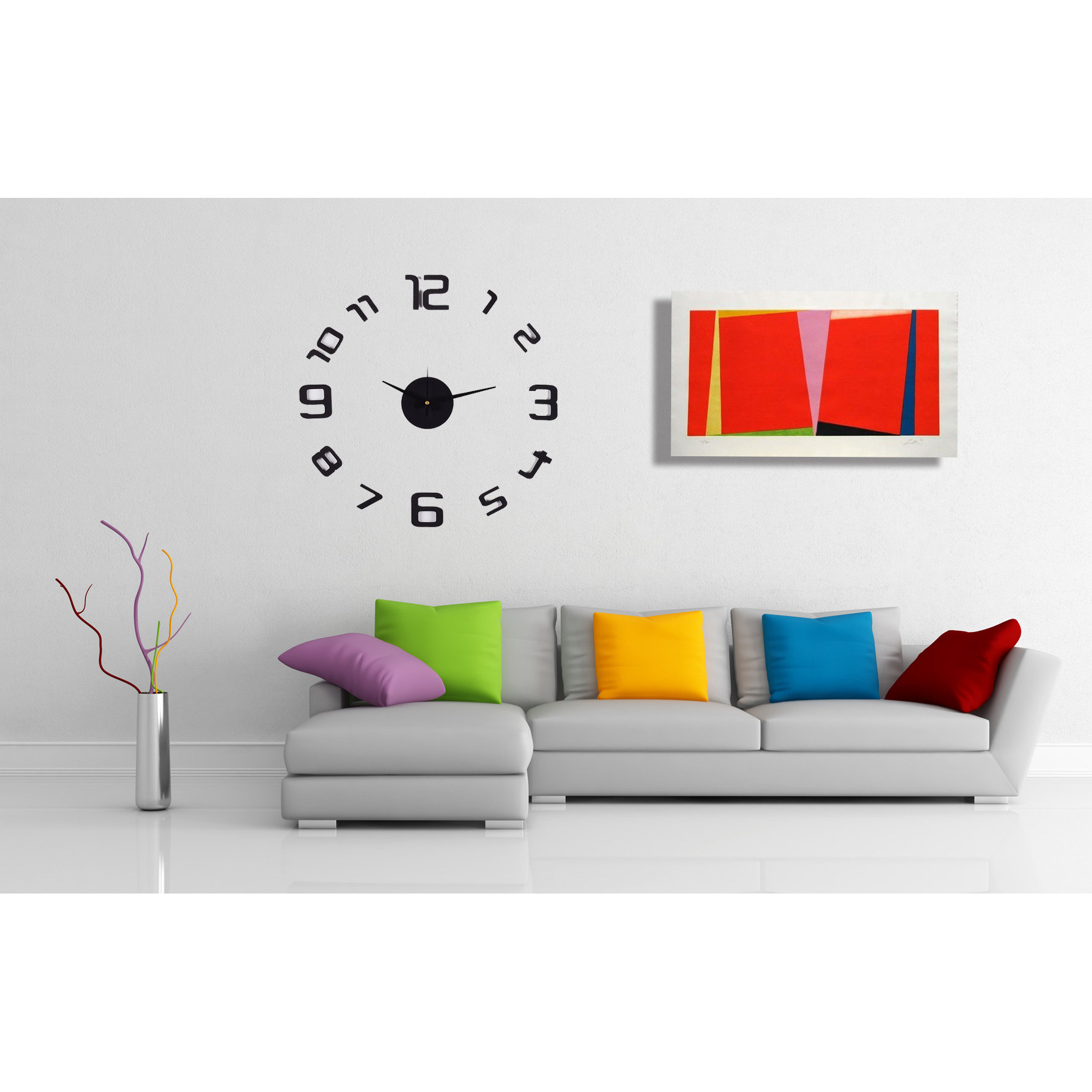 UtopiaAlley 3D Frameless Wall Clock in Black & Reviews Wayfair