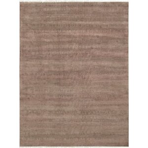 Pasargad Hand-Knotted Silk and Wool Brown Area Rug