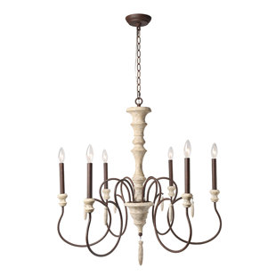 French Country Lighting Wayfair Lebrun Shabby Elegance French Country 6 Light Chandelier
