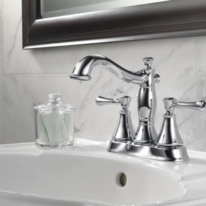 Cassidy Double Handle Centerset Bathroom Faucet with Metal Pop-Up
