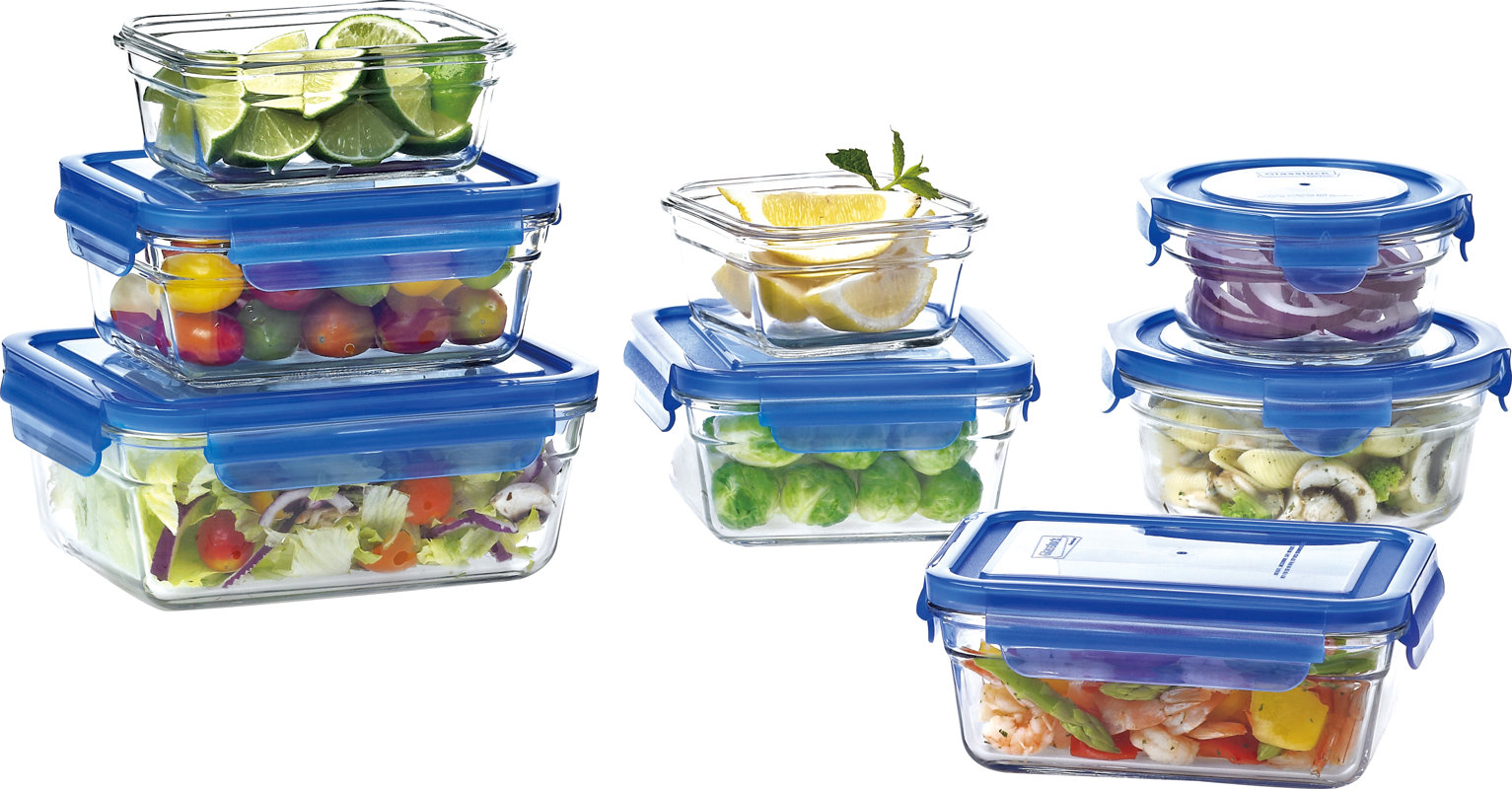 glass food storage set by glasslock