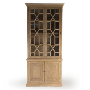 Oak Bookcases With Gl Doors Wayfair Annemore Standard Bookcase