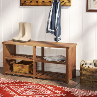 Entryway Bench With Hooks Wayfair Wood Storage Bench