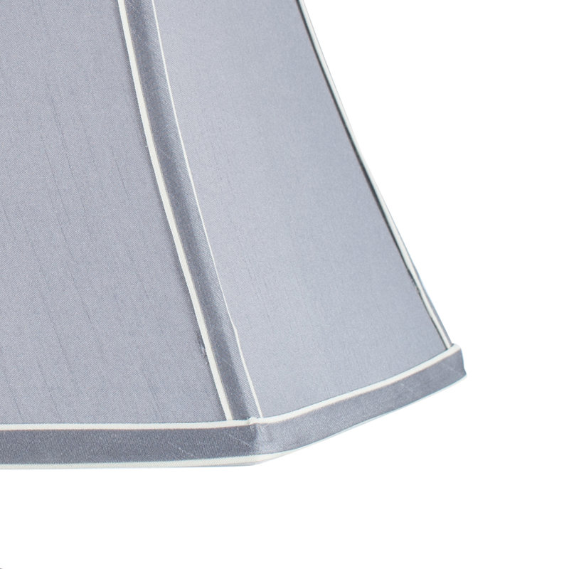 40cm Steel Grey Polysilk Bowed Shade
