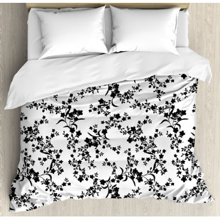 Victorian Bedding Wayfair Victorian Style Curved Flower Baroque Blooms Branches Artistic Vintage Motif Duvet Cover Set