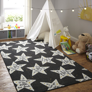 Sun Moon Stars Rug Wayfair Engler To The Moon Black White Area Rug