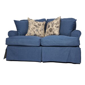 Coral Gables T-Cushion Loveseat Slipcover Set
