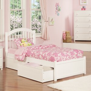 Matt Twin XL Panel Bed with Drawers